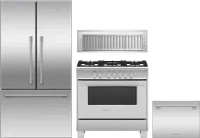 4 Piece Package Includes Refrigerator, Range, Hood And Dishwasher